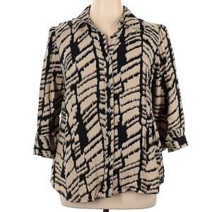 East 5th Black and Tan Blouse